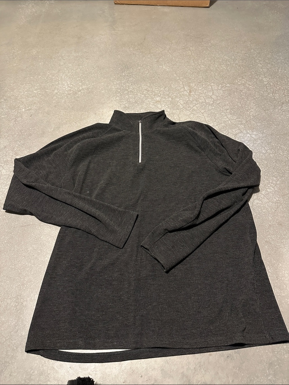 Men's Charcoal Quarter-Zip Sweater